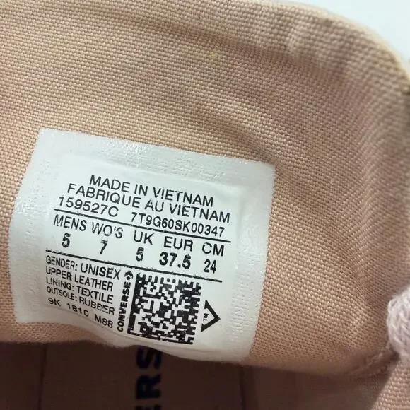 Converse Chuck Taylor All Star High Top Barely Rose Patent Leather Sneaker - Picture 8 of 10